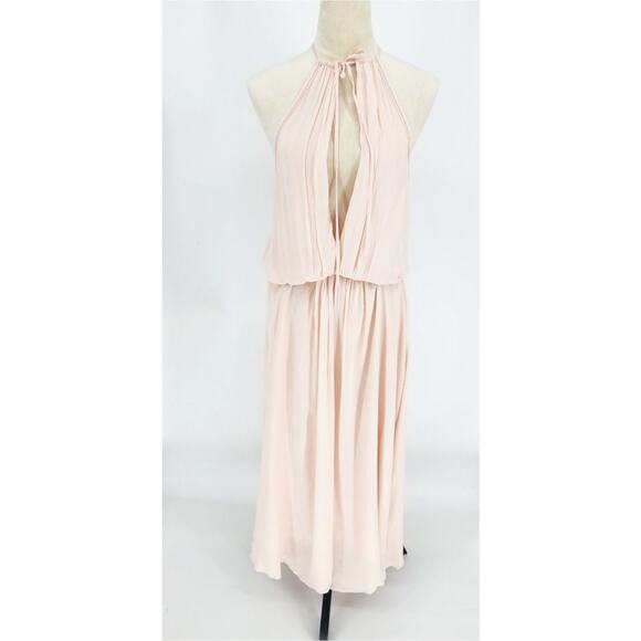 Reiss Matra Cream Halter Midi Dress – Summer Wedding Guest Size 10 - Picture 2 of 8